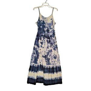 Women North Shore Summer Sun Dress Indigo Tie Dye  Beach Resort Wear Maxi Dress
